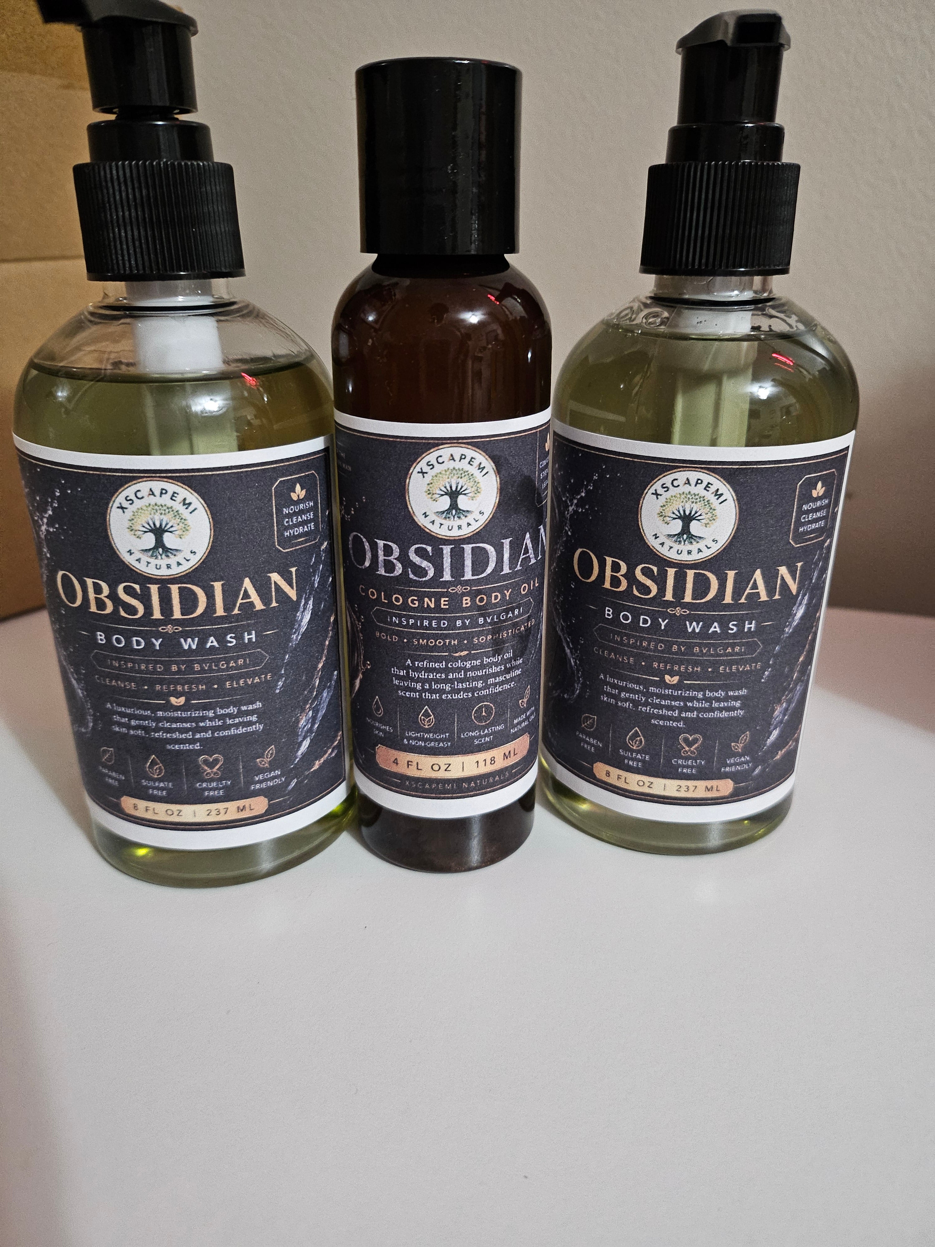 Obsidian Bundle - 16oz Body Wash & 4oz Body Oil
