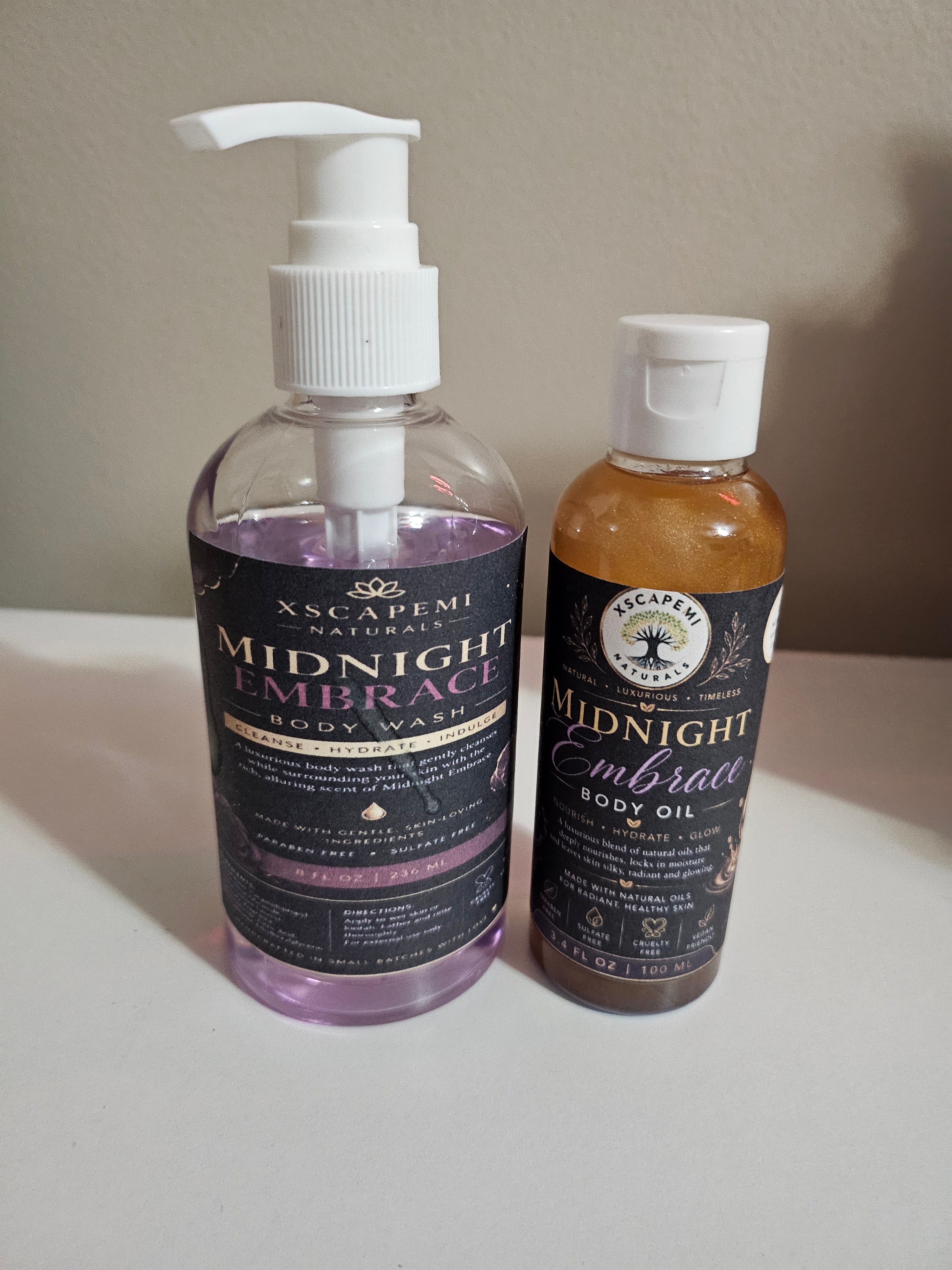 Midnight Embrace Bundle - 16oz Body Wash & 4oz Body Oil