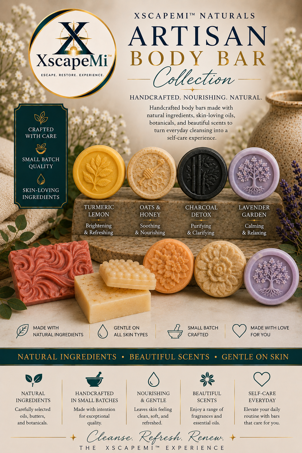 XscapeMi Artisan Body Bar Collection